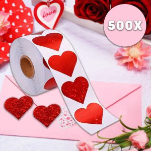 Hartvormige Sticker (500st) | HEARTSTICKER