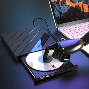 Externe DVD-speler + 4-poorts USB-hub met SD-kaartlezer & USB-C-poort | LAPDISC